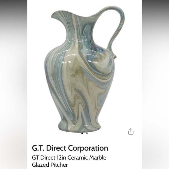 G.T. Direct Corporation Other - G.T. Direct Corporation Ceramic Marble Design Vase nwt